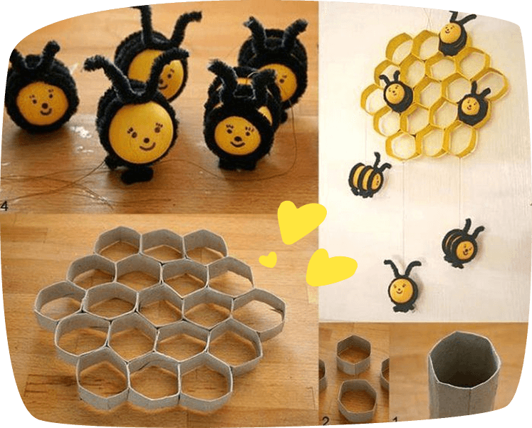 Manualidades con tubos de cartón panal