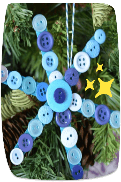 manualidades navidenas estrellita con botones