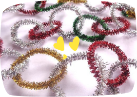 manualidades navidenas guirnaldas con limpiapipas