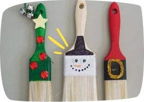 manualidades navidenas pinceles